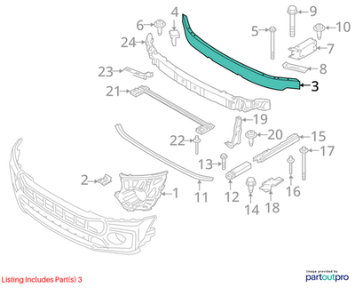 2016 Mini Cooper Clubman Front Bumper Support Used OEM 51117351519