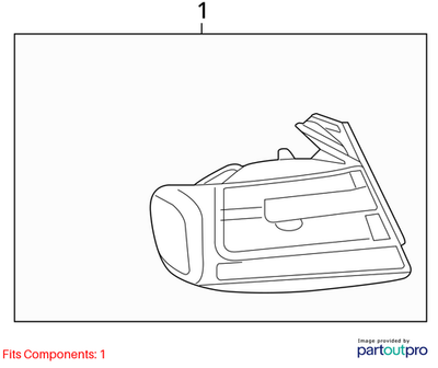 Audi 2009-2012 Audi A4 Tail Light Assembly 8K5945095L
