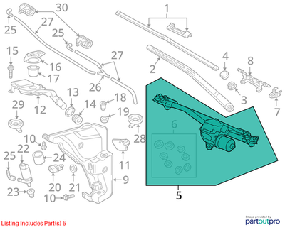 Audi 2012-2018 Audi A6 Wiper Motor 4G1955023C