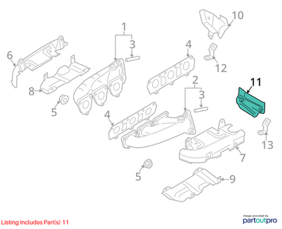 Audi 2006-2016 A6 Exhaust Heat Shield 06E253243H