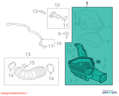 2012-2014  Candillac CTS Air Cleaner Assembly 20880138