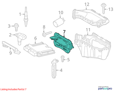2010-2012 AUDI A4 CONTROL UNIT RETAINER BRACKET USED OEM 8K0907461D