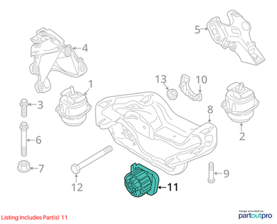 BMW 2008-2015 X5 Transmission Mount 22316864675