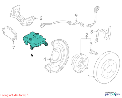 2010 Chevrolet Cruze Front Right Brake Caliper Housing Used OEM 13301190