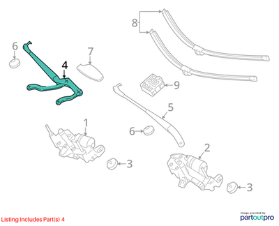 Mercedes-Benz 2006-2013 S350 Wiper Arm 2218200244