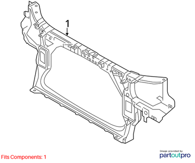 2012 Audi A8 Quattro Lock Carrier Radiator Support Used OEM 4H0805594E