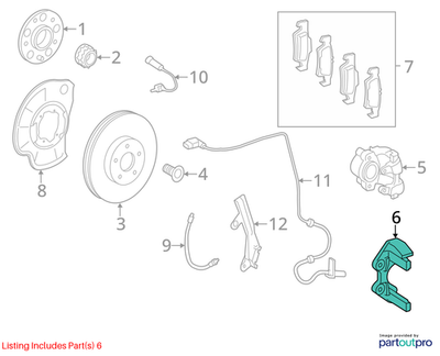 Mercedes-Benz Disc Brake Caliper Bracket 2214212294