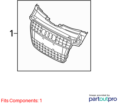 Audi 2016-2018 Audi A7 Grille Lower 4G8853651A1RR