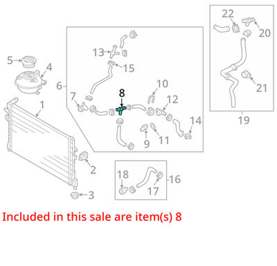 1992-2003 Volkswagen EuroVan T-Fitting Hose Connector N90760601