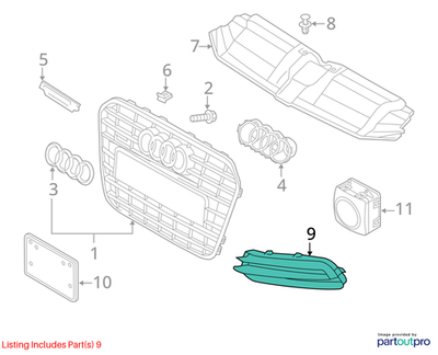 2012-2015 Audi A6 Grille Lower 4G08076819B9
