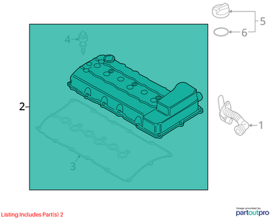 Volkswagen 09-17 CC Valve Cover With Crankcase Vent Valve 03H103429L