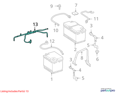 Mercedes-Benz 09-10 S63 AMG Positive Cable 2214400708