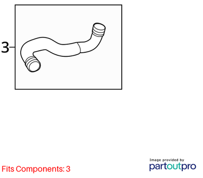 2011–2015 Audi A4  Intercooler / Turbo Charge-Air Hose Used OEM 8K0145738AB
