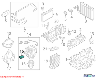 2011–2016 BMW 520i / F10 Blower Motor Regulator OEM 64119355981