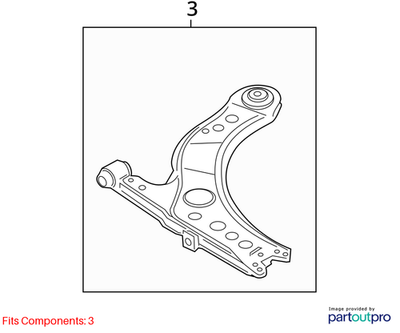 Volkswagen 2011-2018 Volkswagen Jetta Suspension Control Arm 5C0407151D
