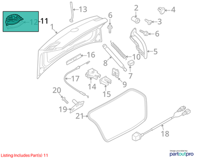 Volkswagen 2013-2016 Volkswagen CC Deck Lid Release Solenoid 3AA827469BFXC