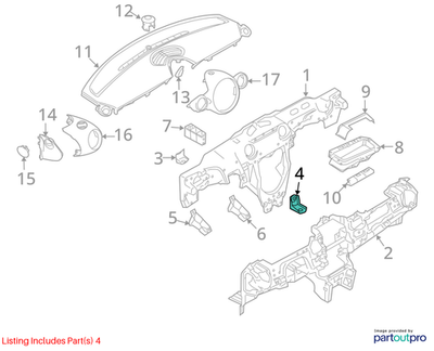 2012 Mini Cooper Center Instrument Panel Bracket Used OEM 51452752759