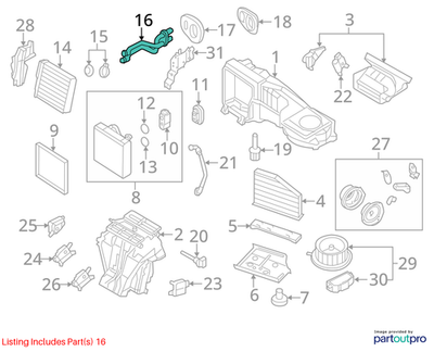 Volkswagen 05-25 Volkswagen Jetta Heater Core Pipe Set 1K1819857C