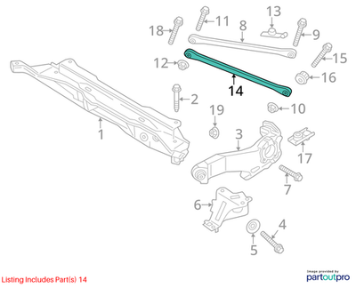 2012 Mini Cooper Countryman Lower Rear Wishbone Used OEM 33326768726