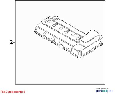 Volkswagen 09-17 CC Valve Cover With Crankcase Vent Valve 03H103429L