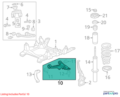 Cadillac 04-14 CTS Front Lower Control Arm 25862781