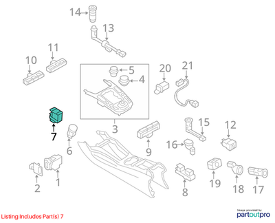 Audi 2013-2016 A4 Electronic Parking Brake Control Switch 8K1927225EWEP