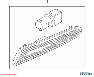 2005-2008 Jaguar S-Type Signal Lamp Assembly XR847583