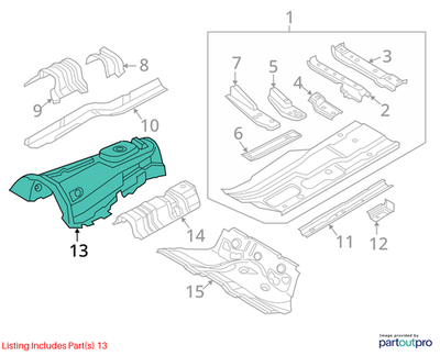 2011–2016 BMW 520i Tunnel Sound Insulation USED OEM 51486989303