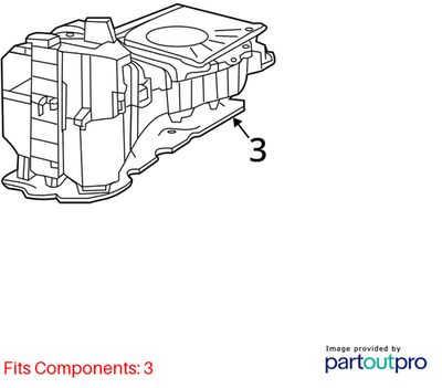 2010–2012 AUDI A4 BLOWER HOUSING MOTOR CASE ASSEMBLY USED OEM 8K1820356B