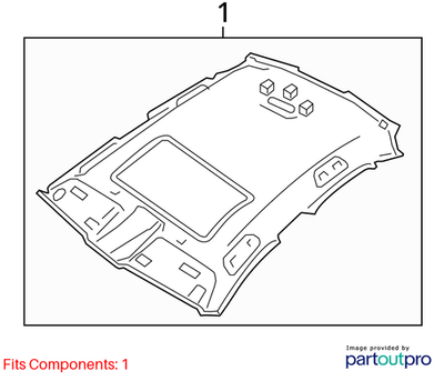 Audi 2012-2018 Audi A6 Headliner 4G5867506MHF6
