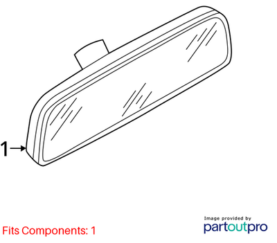 Volkswagen 2016-2021 Jetta Interior Rear View Mirror 3C0857511J9B9
