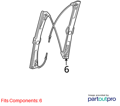 2011-2013 Mercedes-Benz S350 Window Regulator 2217200146