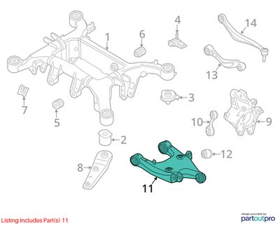 2011–2016 BMW Rear Left Lower Suspension Arm (Swing Arm) USED OEM 33326865897