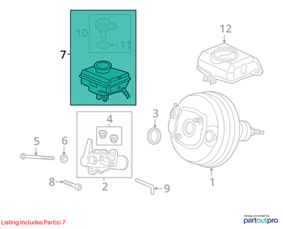 Audi 2012-2018 A6 Brake Master Cylinder Reservoir 8K0611301A