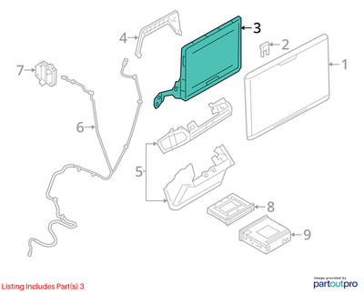 2020-2021 Audi S8 Video Monitor Bracket 4N0882629C