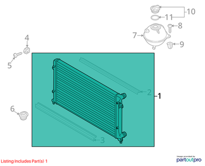 Volkswagen 2009-2022 Volkswagen Tiguan Radiator 5N0121253N