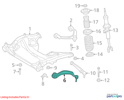 2013 BMW 520i Right Tension Strut w/ Rubber Mounting Used OEM 31126775972