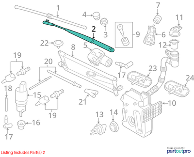 Volkswagen 2011-2025 Volkswagen Jetta Wiper Arm 5C7955409B