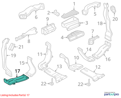 2012–2015 Audi A6 Left Lower B-Pillar Air Guide Channel Used OEM 4G0819829