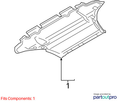 2010–2012 AUDI A4 ENGINE SUMP GUARD NOISE INSULATION FRONT USED OEM 8K0863821AF