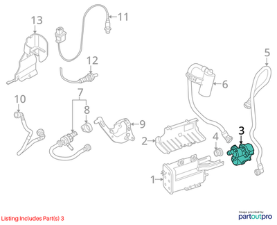 2011-2015 Mini Cooper Fuel Vapor / Leak Detection Pump Used OEM 16137193479