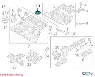 2013–2016 Audi A4 A5 Q5 Left Front Frame Rail Extension USED OEM 4G0803961B