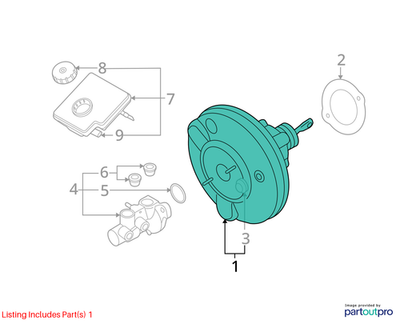2012 Mini Cooper Power Brake Booster / Servo Used OEM 34336863541
