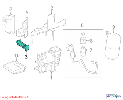 Mercedes-Benz 07-13 S550 Air Suspension Compressor Insulator 2213270230