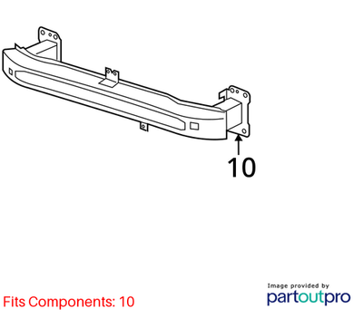 2014 Volkswagen Passat Bumper Impact Bar Used OEM 561807109