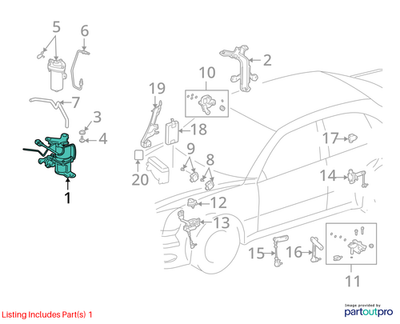 2002 Lexus LS430 Air Suspension  Height Control Compressor Used OEM 4891050050