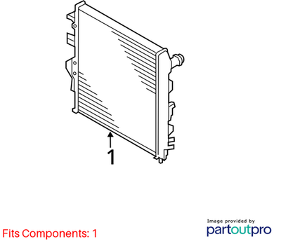 Volkswagen 2011-2017 Volkswagen Touareg Radiator 7P0121253A