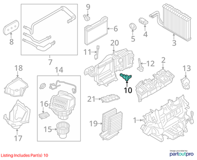 BMW Evaporator/Heater Temperature Sensor OEM 64116920431