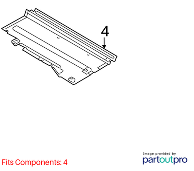 2010–2012 AUDI A4 Left Underbody Panel Floor Trim USED OEM 8K0825207C
