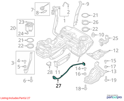 2012–2018 Audi A6 Fuel Pump Wiring Harness Used OEM 4G0971751